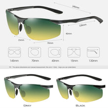 Carica l&#39;immagine nel visualizzatore di Gallery, Sunglasses Aluminum Polarized UV400 Lens Day Night Driver Sun Glasses Male Sports Outdoor For Men Eyewear Accessories V8179