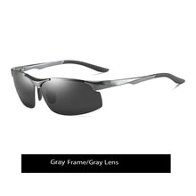 Carica l&#39;immagine nel visualizzatore di Gallery, Sunglasses For Men Day Glasses For Night Vision Photochromic Outdoor Driving Rimless Male Polarized UV400 Lens VT2173