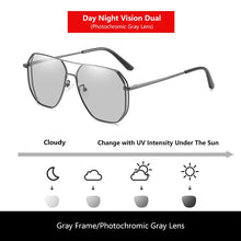 Load image into Gallery viewer, Sunglasses Men  Photochromic Vintage Eyewear Day Night Vision Lens Driving Polarized UV400 Sun Glasses V8066