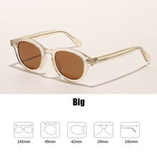 Load image into Gallery viewer, Sunglasses Men Johnny Depp LEMTOSH Polarized Sun Glasses Woman Brand Designer Round Vintage Acetate Frame Tea Lens Driving Shade