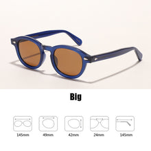 Load image into Gallery viewer, Sunglasses Men Johnny Depp LEMTOSH Polarized Sun Glasses Woman Brand Designer Round Vintage Acetate Frame Tea Lens Driving Shade