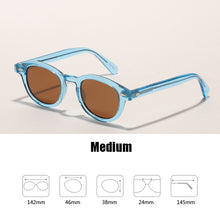 Load image into Gallery viewer, Sunglasses Men Johnny Depp LEMTOSH Polarized Sun Glasses Woman Brand Designer Round Vintage Acetate Frame Tea Lens Driving Shade