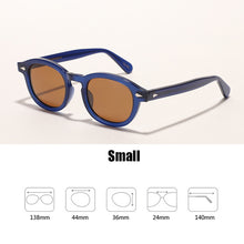 Load image into Gallery viewer, Sunglasses Men Johnny Depp LEMTOSH Polarized Sun Glasses Woman Brand Designer Round Vintage Acetate Frame Tea Lens Driving Shade