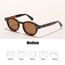 Load image into Gallery viewer, Sunglasses Men Johnny Depp LEMTOSH Polarized Sun Glasses Woman Brand Designer Round Vintage Acetate Frame Tea Lens Driving Shade