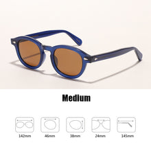 Load image into Gallery viewer, Sunglasses Men Johnny Depp LEMTOSH Polarized Sun Glasses Woman Brand Designer Round Vintage Acetate Frame Tea Lens Driving Shade