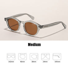 Load image into Gallery viewer, Sunglasses Men Johnny Depp LEMTOSH Polarized Sun Glasses Woman Brand Designer Round Vintage Acetate Frame Tea Lens Driving Shade