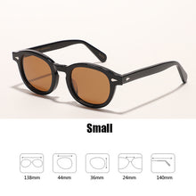 Load image into Gallery viewer, Sunglasses Men Johnny Depp LEMTOSH Polarized Sun Glasses Woman Brand Designer Round Vintage Acetate Frame Tea Lens Driving Shade
