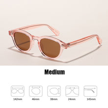 Load image into Gallery viewer, Sunglasses Men Johnny Depp LEMTOSH Polarized Sun Glasses Woman Brand Designer Round Vintage Acetate Frame Tea Lens Driving Shade