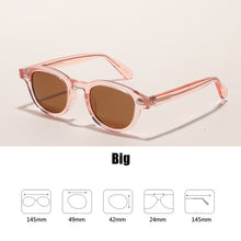 Load image into Gallery viewer, Sunglasses Men Johnny Depp LEMTOSH Polarized Sun Glasses Woman Brand Designer Round Vintage Acetate Frame Tea Lens Driving Shade