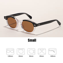 Load image into Gallery viewer, Sunglasses Men Johnny Depp LEMTOSH Polarized Sun Glasses Woman Brand Designer Round Vintage Acetate Frame Tea Lens Driving Shade