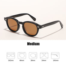 Load image into Gallery viewer, Sunglasses Men Johnny Depp LEMTOSH Polarized Sun Glasses Woman Brand Designer Round Vintage Acetate Frame Tea Lens Driving Shade
