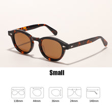 Load image into Gallery viewer, Sunglasses Men Johnny Depp LEMTOSH Polarized Sun Glasses Woman Brand Designer Round Vintage Acetate Frame Tea Lens Driving Shade