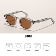 Load image into Gallery viewer, Sunglasses Men Johnny Depp LEMTOSH Polarized Sun Glasses Woman Brand Designer Round Vintage Acetate Frame Tea Lens Driving Shade