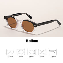 Load image into Gallery viewer, Sunglasses Men Johnny Depp LEMTOSH Polarized Sun Glasses Woman Brand Designer Round Vintage Acetate Frame Tea Lens Driving Shade