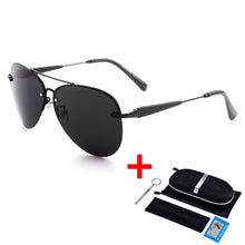 Load image into Gallery viewer, Sunglasses Men Polarized Driving Glasses UV400 Brand Designer Mercede 743 Pilot Eyewear Metal Rimless Retro Gafas De Sol Hombre