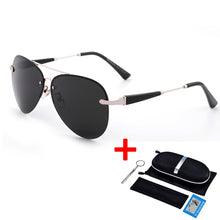Load image into Gallery viewer, Sunglasses Men Polarized Driving Glasses UV400 Brand Designer Mercede 743 Pilot Eyewear Metal Rimless Retro Gafas De Sol Hombre