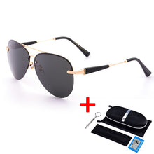 Load image into Gallery viewer, Sunglasses Men Polarized Driving Glasses UV400 Brand Designer Mercede 743 Pilot Eyewear Metal Rimless Retro Gafas De Sol Hombre