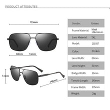 Load image into Gallery viewer, Sunglasses Men Unisex Vintage Metal Drive Polarized UV400 Lens Women Sun Glasses Male Eyewear Accessories 202337