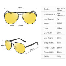 Carica l&#39;immagine nel visualizzatore di Gallery, Sunglasses Men Women Day Glasses For Night Vision Outdoor Anti-Glare Driver Male Polarized UV400 Lens Unisex Eyewear 107