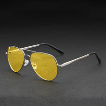 Carica l&#39;immagine nel visualizzatore di Gallery, Occhiali da sole Uomo Donna Occhiali per visione notturna gialli Occhiali da vista antiriflesso Occhiali da pilota maschili polarizzati UV400 Lenti per donna K0922 