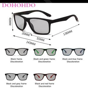 Sunglasses Polarized Men Photochromic Discoloration Glasses Male Change Color Sun Glasses Day Night Vision Driving Goggles UV400