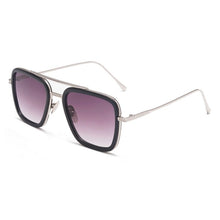 Carica l&#39;immagine nel visualizzatore di Gallery, Occhiali da sole di qualità Iron Eyewear Square Stark Retro High Tony Outdoor Drive Sport Uomo Uomo Occhiali da sole classici con montatura in metallo 