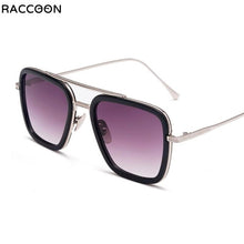 Carica l&#39;immagine nel visualizzatore di Gallery, Occhiali da sole di qualità Iron Eyewear Square Stark Retro High Tony Outdoor Drive Sport Uomo Uomo Occhiali da sole classici con montatura in metallo 
