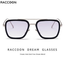 Carica l&#39;immagine nel visualizzatore di Gallery, Occhiali da sole di qualità Iron Eyewear Square Stark Retro High Tony Outdoor Drive Sport Uomo Uomo Occhiali da sole classici con montatura in metallo 