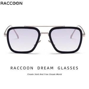 Occhiali da sole di qualità Iron Eyewear Square Stark Retro High Tony Outdoor Drive Sport Uomo Uomo Occhiali da sole classici con montatura in metallo 
