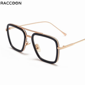 Occhiali da sole di qualità Iron Eyewear Square Stark Retro High Tony Outdoor Drive Sport Uomo Uomo Occhiali da sole classici con montatura in metallo 