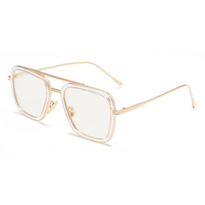 Occhiali da sole di qualità Iron Eyewear Square Stark Retro High Tony Outdoor Drive Sport Uomo Uomo Occhiali da sole classici con montatura in metallo 