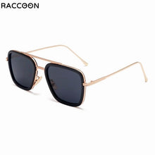 Carica l&#39;immagine nel visualizzatore di Gallery, Occhiali da sole di qualità Iron Eyewear Square Stark Retro High Tony Outdoor Drive Sport Uomo Uomo Occhiali da sole classici con montatura in metallo 