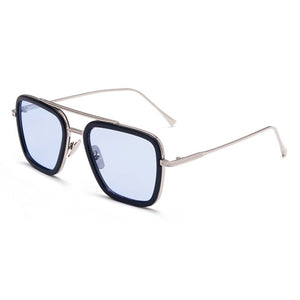 Occhiali da sole di qualità Iron Eyewear Square Stark Retro High Tony Outdoor Drive Sport Uomo Uomo Occhiali da sole classici con montatura in metallo 