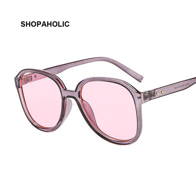 Sunglasses Round Women Sun Glasses Female Eyewear Eyeglasses Plastic Frame Clear Lens UV400 Shade Driving New