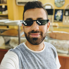 Load image into Gallery viewer, Sunglasses Trick Toy Thug Life Glasses Deal With It Glasses Pixel Women Men Black Mosaic Sunglasses Funny Toy