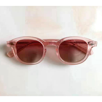 Sunglasses Woman Johnny Depp Polarized Sun Glasses Pink Lens Brand Designer Vintage Acetate Glasses Frame Female Driver Shade