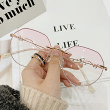 Load image into Gallery viewer, Sunglasses Women 2023  Gradient Sunglasses Ocean Water Cut Trimmed Lens Metal Curved Temples Sun Glasses Female UV400