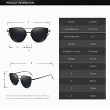 Load image into Gallery viewer, Sunglasses Women 2023 Vintage Cat eye Sunglasses Women Metal Reflective Glasses For Women Mirror Retro Oculos De Sol Gafas