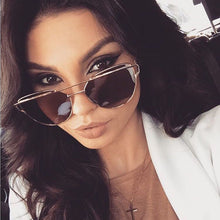 Load image into Gallery viewer, Sunglasses Women 2023 Vintage Cat eye Sunglasses Women Metal Reflective Glasses For Women Mirror Retro Oculos De Sol Gafas