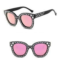 Load image into Gallery viewer, Sunglasses Women Crystal Square Black Grey  Square Sunglasses Women Gradient Lens Sun Glasses For Women Brand UV400