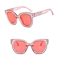 Load image into Gallery viewer, Sunglasses Women Crystal Square Black Grey  Square Sunglasses Women Gradient Lens Sun Glasses For Women Brand UV400