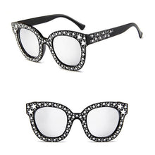 Load image into Gallery viewer, Sunglasses Women Crystal Square Black Grey  Square Sunglasses Women Gradient Lens Sun Glasses For Women Brand UV400