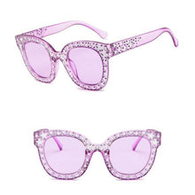 Load image into Gallery viewer, Sunglasses Women Crystal Square Black Grey  Square Sunglasses Women Gradient Lens Sun Glasses For Women Brand UV400