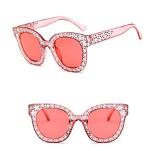 Load image into Gallery viewer, Sunglasses Women Crystal Square Black Grey  Square Sunglasses Women Gradient Lens Sun Glasses For Women Brand UV400