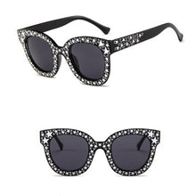 Load image into Gallery viewer, Sunglasses Women Crystal Square Black Grey  Square Sunglasses Women Gradient Lens Sun Glasses For Women Brand UV400