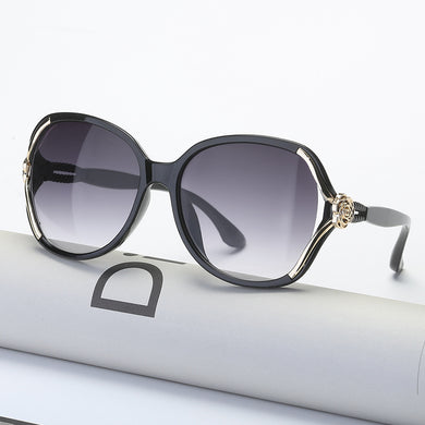 Sunglasses Women  Brand Designer Vintage Oversized Sun glasses Elegant Ladies Rose Flower Frame Glasses Eyewear