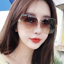Load image into Gallery viewer, Sunglasses Women  Trimming Gradient Shades Sun Glasses 2023 Ladies Vintage Framless Eyewear UV400  Shades gafas de