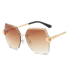 Load image into Gallery viewer, Sunglasses Women  Trimming Gradient Shades Sun Glasses 2023 Ladies Vintage Framless Eyewear UV400  Shades gafas de