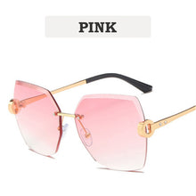 Load image into Gallery viewer, Sunglasses Women  Trimming Gradient Shades Sun Glasses 2023 Ladies Vintage Framless Eyewear UV400  Shades gafas de