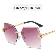Load image into Gallery viewer, Sunglasses Women  Trimming Gradient Shades Sun Glasses 2023 Ladies Vintage Framless Eyewear UV400  Shades gafas de
